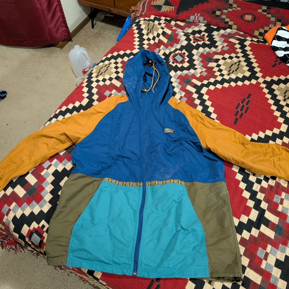 L.L. Bean Blue and Orange Hooded Jacket